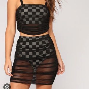 Fashion Nova Checkered Set 🏁